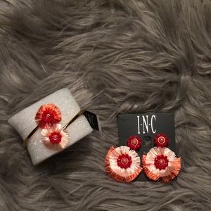 Brand new earrings and matching bracelet